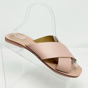 Seychelles Light Blush Pink Leather Slide Sandals Size 7 Summer Casual
